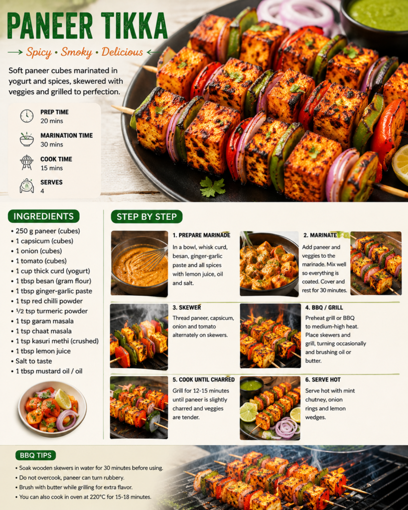 Easy paneer tikka masala recipe